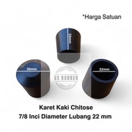 Chitose 7/ 8 inch Rubber Feet Model 22mm Hole DiameterPOLOS Round Iron Pipe Shelf Table and Chair Ba