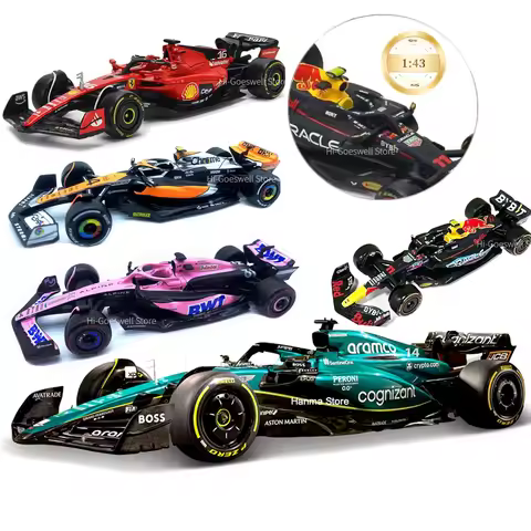 Bburago 1:43 Aston Martin AMR23 Mercedes W14 Red Bull RB19 Miami GP Ferrari SF23 Alpine A523 F1 Mode