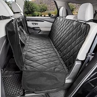 4Knines Dog Hammock Car Seat Cover for Cars and SUVs, Heavy Duty, Non Slip, Mesh Window (Black, Regu