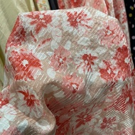 Silky glitter fabric - silky shiny fabric with premium floral motif - Korean style silky fabric gf2