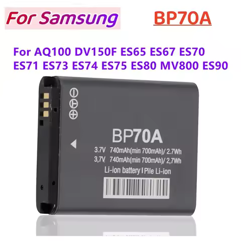 1-2Pcs BP-70A EA-BP70A IA-BP70A BP70A IABP70A Battery For AQ100 DV150F ES65 ES67 ES70 ES71 ES73 ES74