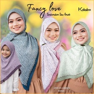 Kekaboo Tudung Bawal Sedondon Ibu Anak Cotton Tak Licin fancy Love Raya 2026 blue brown sage green