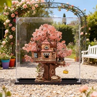 RoLife Sakura Dream Treehouse Display Box Storage Transparent 亚克力防尘盒 Kotak Penyimpanan Figure