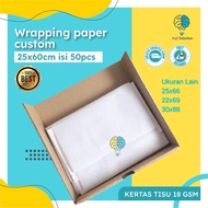 (25x60cm= 50pcs) Tissue Paper Packing 25x66, 22x69, 30x88 Hampers Clothes Shoes Bags Etc