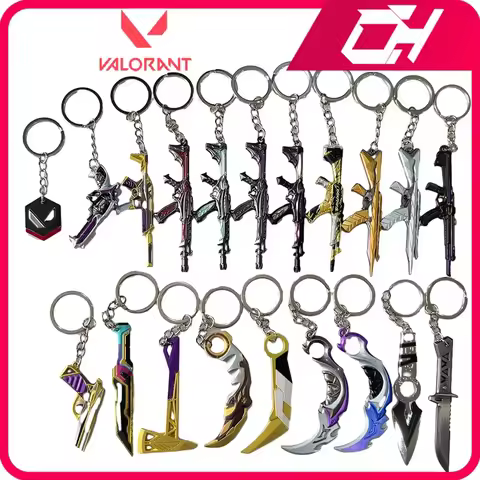 Valorant Keychain 54 Styles Knife Game Weapon LlaveroMelee Tactical Knife Vandal Reaver Karambit Sam