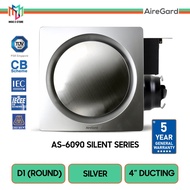 AireGard AS-6090-D1/AS6090-D2 Air Ventilation Exhaust Fan AS6090D1 Silent Series (Round) (White) 80C