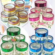6 in 1 bekas biskut raya kaca (1 set)