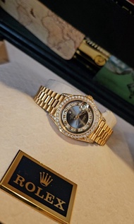 勞力士Rolex 手錶型號：Lady Datejust President 69158 Datejust 18k金鑽錶