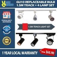 GU10 Bulb Track Light Package (1.5.M Track + 4 Lamps) Philips Bulb or Tri Tone Optional