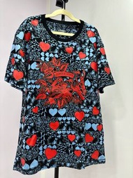 👚HERMES Cotton Crew- Neck T-Shirt Size 34 愛馬仕 純棉圓領愛心印花T恤 34碼