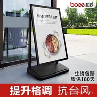 Papan poster luar ruangan borong, papan iklan tahan angin, papan tanda pintu masuk, papan iklan, pap