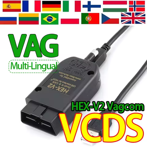 HEX-V2 VCDS Cable Scanner Tool OBD2 Cable Car Tools VAG-COM Automotive Diagnostic Adapter HEX V2 Mul