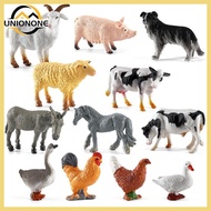ONE 12pcs Mini Farm Animal Figurines Realistic Farm Animal Figures Toys Plastic Farm Barn Animals Pl