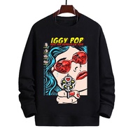 Iggy Pop Post Pop Depression Tour Crewneck Sweater Premium Cotton Fleece Material