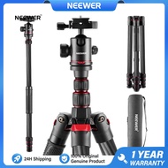 NEEWER Upgraded 80.7" Carbon Fiber Camera Tripod Monopod with Telescopic 2 Section Center Axes, 360°