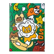 Best-Selling L-Shaped Folder File Bag Cute Graffiti Test Paper Folder a4A3 Test Paper File Learning 