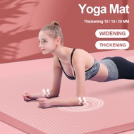 10/15/20MM YOGA MAT NBR Non-Slip YOGA MAT EXTRA THICK Mat Aerobic Home Workout GYM Fitness Exerciser
