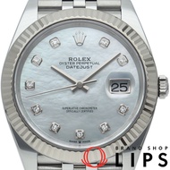 勞力士 Datejust 41 男士腕錶 Jubilee 10P 鑽石珍珠母貝 Datejust 41 126334NG 帶盒保固 K18WG/SS 男士腕錶 白色珍珠貝母拋光 成色極佳 [二手]