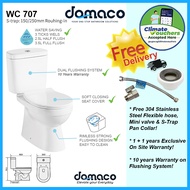 [CLIMATE VOUCHER $187] Domaco D707 [2025 New Gen] Toilet Bowl Improved Rimless Flushing with Soft Cl