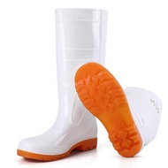 澳特踏雨 高筒雨靴男609白色勞保三防商幫雨鞋膠鞋工作防水鞋