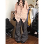 Korean style loose orange checkered shirt (order 7-14 days)