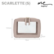 bagtory ME SCARLETTE, 淡粉紅, 小號單層, 方形化妝包, 透明PVC化妝品, 收納儲物袋 Fixed Size