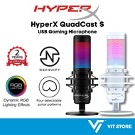 HyperX QuadCast S - USB Microphone RGB Lighting Black/White With RGB Lighting For PC Desktop Laptop 2 Y 4P5P7AA 519P0AA
