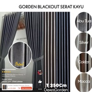 KAYU Luxury Premium Window Curtains Thick Wood Grain 6 7 8 9 10 12 Waves Length 2.5 Meters 250Cm Hei