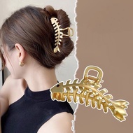 ✨Ready Stock✨Korean Fish Bone Shape Shark Hair Clip Hair Pin｜韩国哑光鱼骨鲨鱼夹| Korea Aksesori Tulang Ikan J