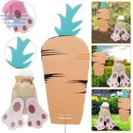 Easter Bunny Carrot Yard Sign Cute Decorative Outdoor Bunny Carrot Lawn Ornament Funny Rabbit Butt C
