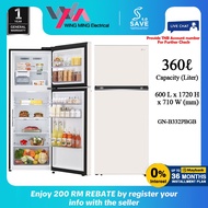 LG 360L Refrigerator 2 Door/Peti Ais 2 Pintu Inverter (GN-B332PBGB) (White) Peti Sejuk/Fridge/冰箱