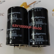 Rubycon capacitor 10000UF63V 63V10000UF 63V 10000UF size 30x50mm 105oC 100% new genuine (con)