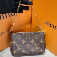 LV 老花小麻將mini鏈條包