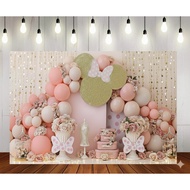 Pink Carousel Photography Backdrop Custom Glitter Star Gift Children Princess Girl Birthday Party Po