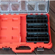 Small Parts Bin for Low Profile Milwaukee PACKOUT Organizer Tool Box 12 Compartment Screws