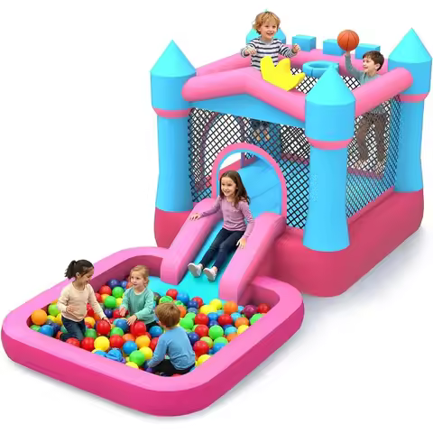 MUKDIY Inflatable Bounce House with Pool Slide 12x6.2ft Water Park Jumping Castle for Heavy-Duty 840