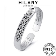 HILARY JEWELRY Women Bangle Original Carved Peacock Rantai Silver Accessories Sterling 925 Perempuan Bracelet Gelang For Korean 純銀手鐲手鏈 Tangan Perak B236