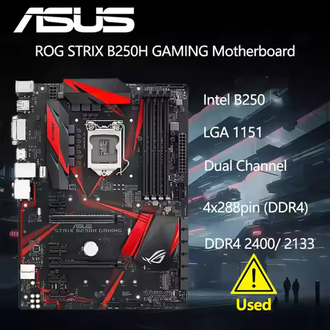 ASUS ROG STRIX B250H GAMING Motherboard LGA1151 7th 6th generation Core i7 i5 i3 Pentium Celeron DDR