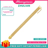 ZHULIAN Rantai Tangan BT5101 Rantai Tapak Gajah Gold Plated Emas Zhulian Original
