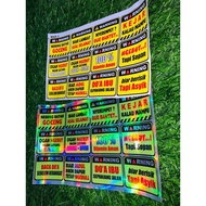 Funny Warning Caution Word Package Stickers Racing Sticker Sticker Pack Vinyl Hologram Anti-Fade