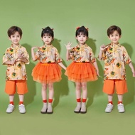 Children Cheerleading Costume Chinese Performance Costume Kindergarten Pettiskirt Group Graduation C