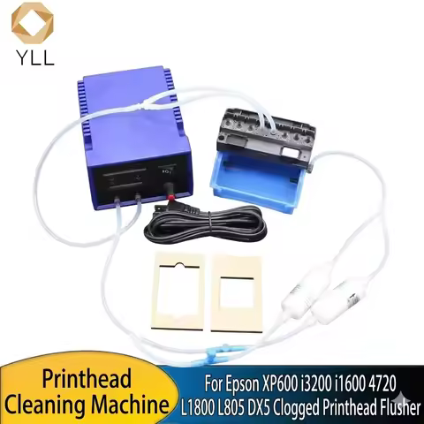 DTF Printhead Cleaner Washer Flush Machine Kit For Epson L1800 L805 1390 XP600 i3200 DX5 DX7 Print H