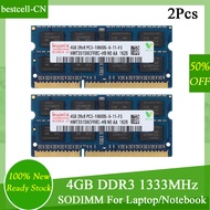 Hynix RAM DDR3 8GB (2x4GB) 1333MHz Laptop Memory PC3-10600S 2Rx8 204Pin SODIMM Notebook Memory Module