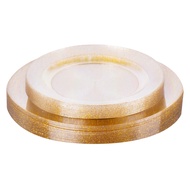 Pinggan Plastik Berkilauan Supernal, Pinggan Pakai Berkilauan Pinggan Plastik Jelas 12 Pinggan Makan