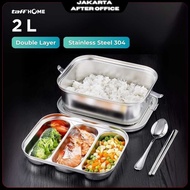 TAFFHOME 304 Stainless Steel Lunch Box 2L - HS233