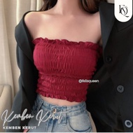 Women's PLAIN WRINKLED KEMBEN / LATEST WRINKLED KEMBEN / Wrinkled KEMBEN CROP TOP / BALI WRINKLED KE