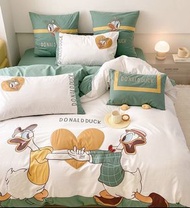 🧺迪士尼聯名 唐老鴨全棉貼布繡高級床單被套 四件套裝