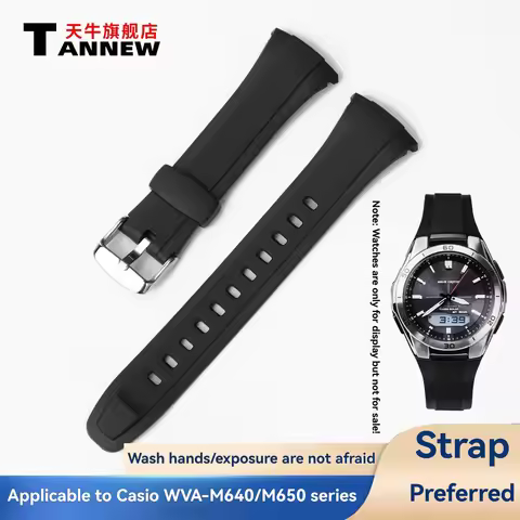 Compatible with Casio G-SHOCK Watches WVA-M640 WVA-M650 WVQ-M410 Resin Silicone Watch Band