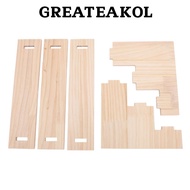 GREATESKOL Display Stand Riser, Pine Wood 3 Tier 3 Tier Display Shelf, Racks Countertop Multifunctio