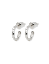 KHARYS Wave hoop earrings - Silver 925 Freeform hoop earrings ต่างหูเงินแท้ ต่างหูห่วง ต่างหูมินิมอล
